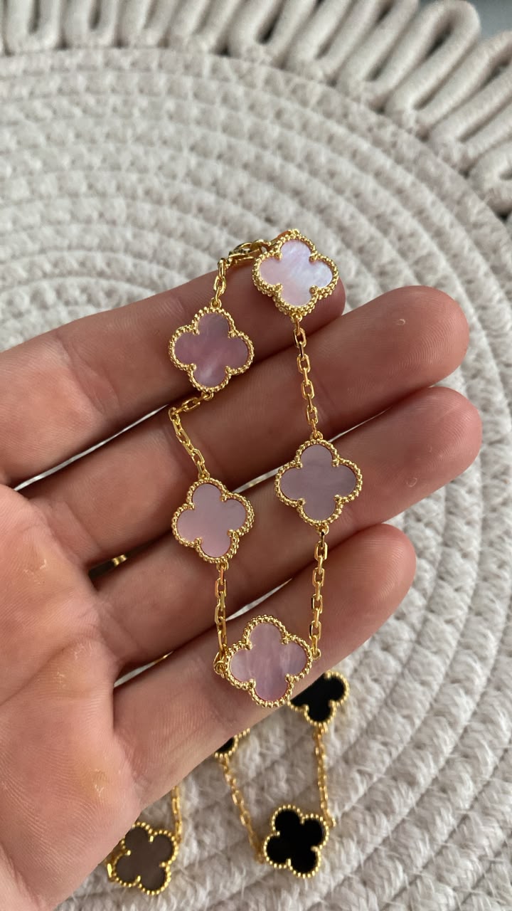 Bracciale clover rosa